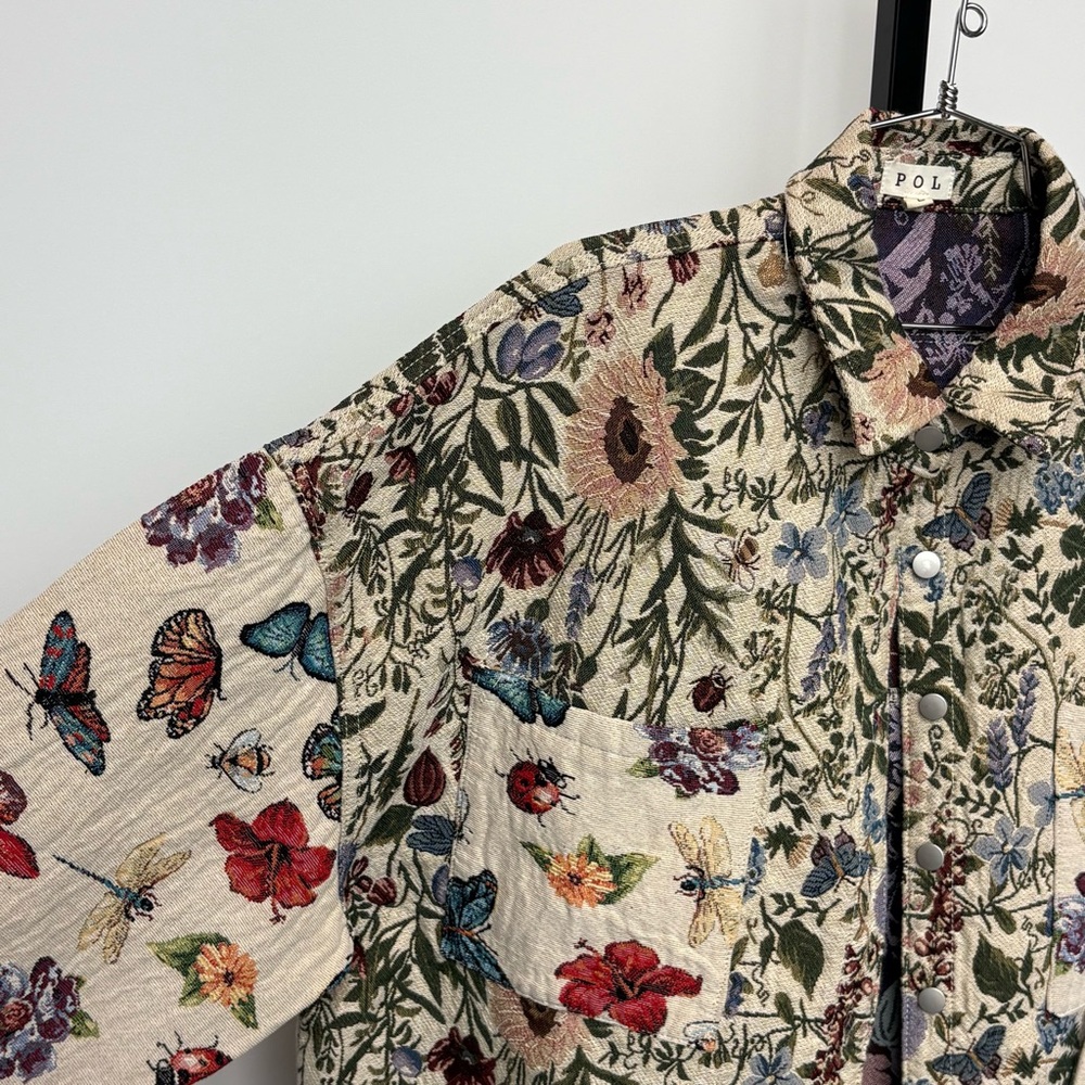 Pol Multicolor Jacket Shacket Oversized Butterfly… - image 4